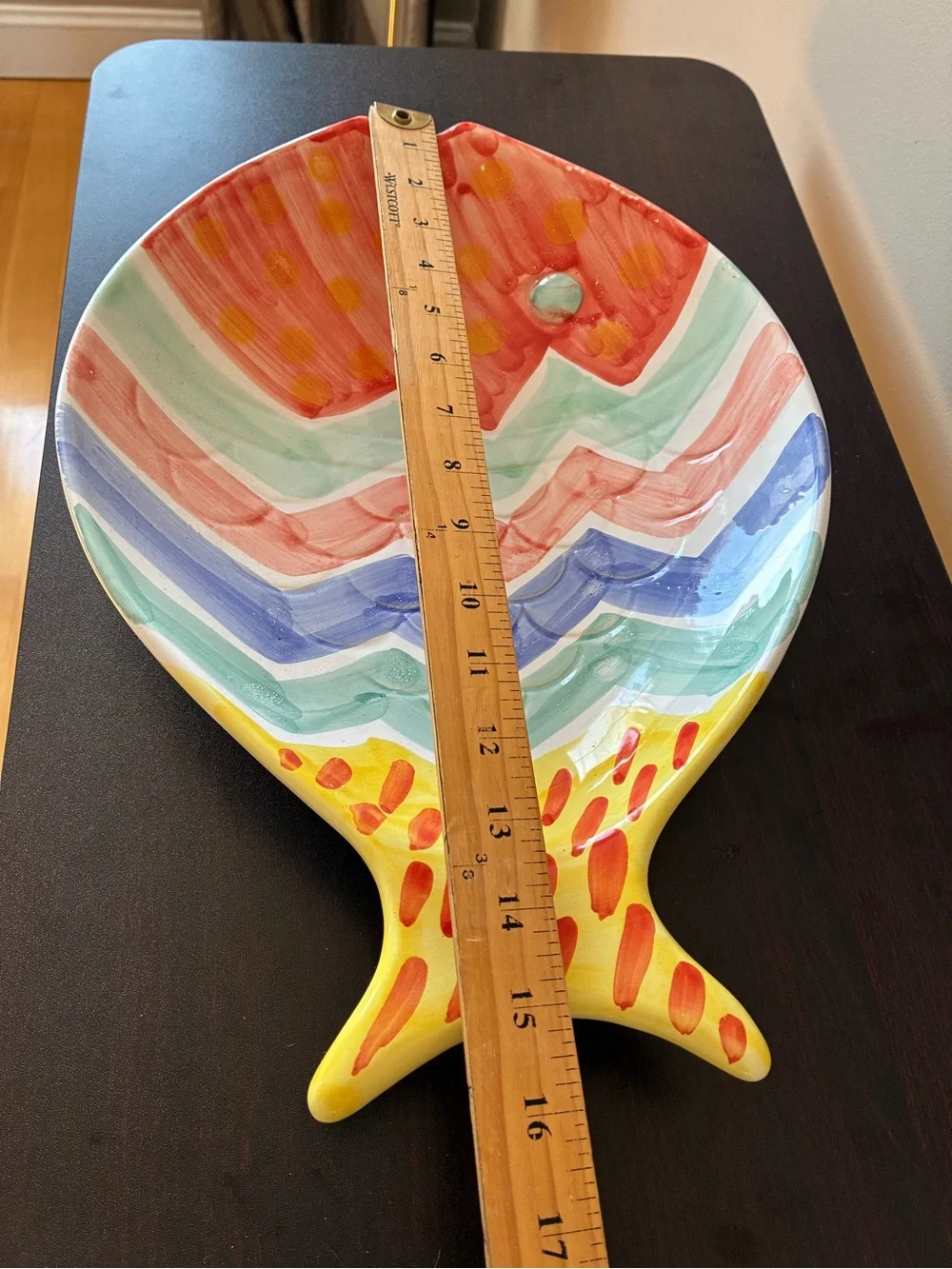 Large colorful fish Coastal platter made in Italy